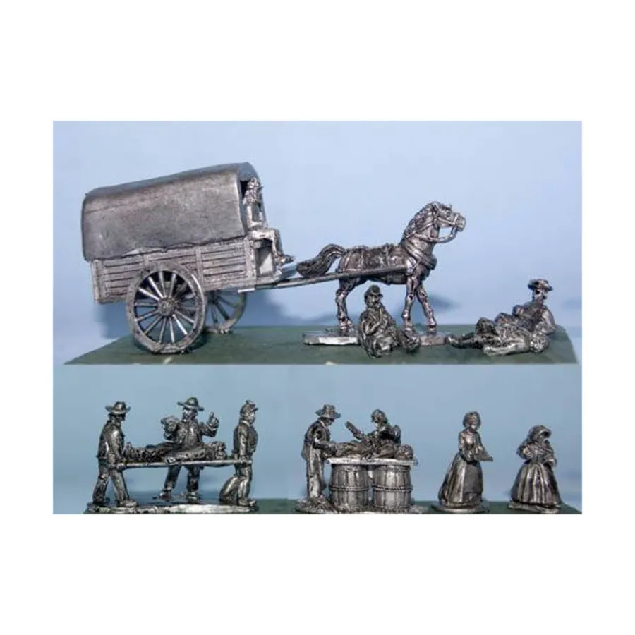 Двухколесная машина скорой помощи с больничной бригадой, Blue and the Gray Miniatures - Assorted (15mm)
Двухколесная машина скорой помощи с больничной бригадой, Blue and the Gray Miniatures - Assorted (15mm)