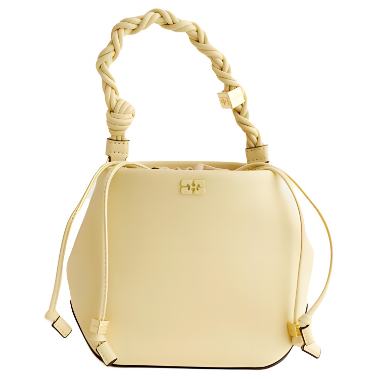 GANNI Женская бежевая сумка-ведро из переработанной кожи с полиуретаном и полиэстером
GANNI Женская бежевая сумка-ведро из переработанной кожи с полиуретаном и полиэстером