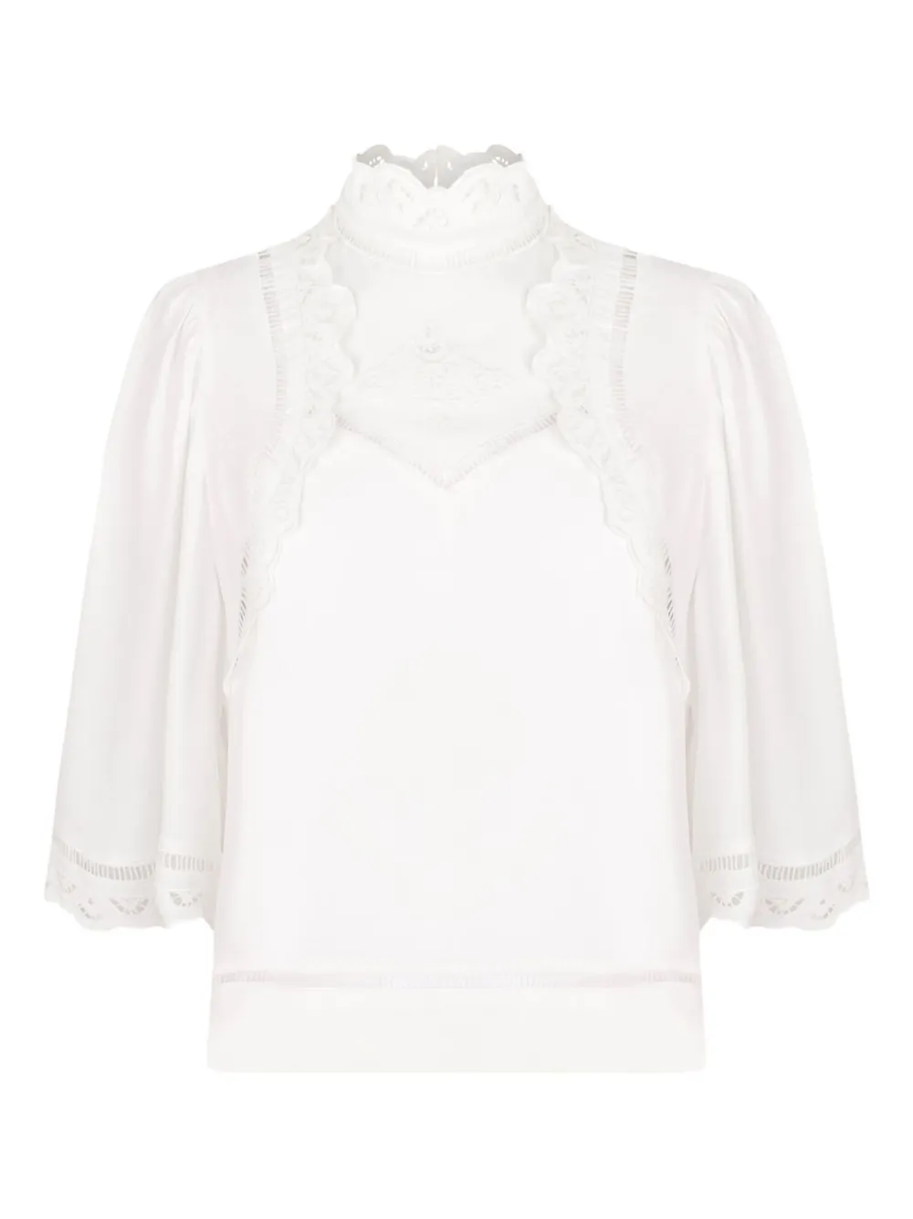 Вышитая блузка с кружевной отделкой ISABEL MARANT, белый
Вышитая блузка с кружевной отделкой ISABEL MARANT, белый