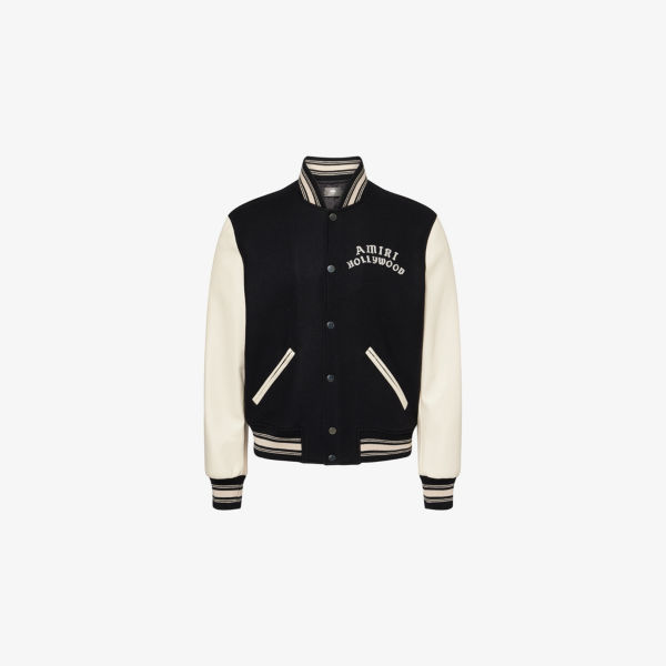 Бомбер-куртка Amiri из смеси шерсти и кожи, черный
Бомбер-куртка Amiri из смеси шерсти и кожи, черный
