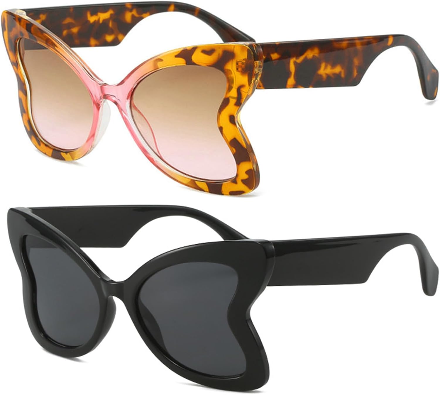 Willochra — большие уникальные женские солнцезащитные очки с бабочками, модные прозрачные градиентные оттенки, трендовые солнцезащитные очки с леопардовым принтом «кошачий глаз», 2pcs-black&brown Leopard
Willochra — большие уникальные женские солнцезащитные очки с бабочками, модные прозрачные градиентные оттенки, трендовые солнцезащитные очки с леопардовым принтом «кошачий глаз», 2pcs-black&brown Leopard