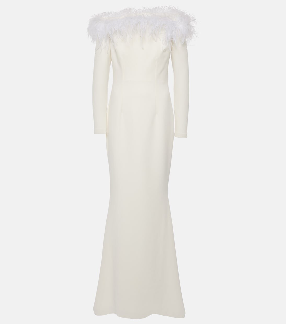 Свадебное платье starlana из крепа с отделкой перьями Safiyaa, белый
Свадебное платье starlana из крепа с отделкой перьями Safiyaa, белый