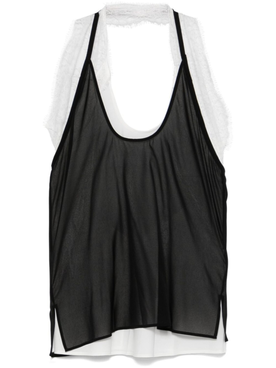 Кружевной топ Танцовщицы Helmut Lang, черный 
Кружевной топ Танцовщицы Helmut Lang, черный