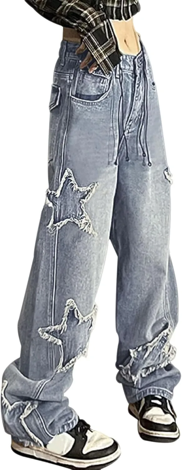 Женские джинсы Y2K мешковатые с нашивками в виде звезд ZUNQKG
Женские джинсы Y2K мешковатые с нашивками в виде звезд ZUNQKG