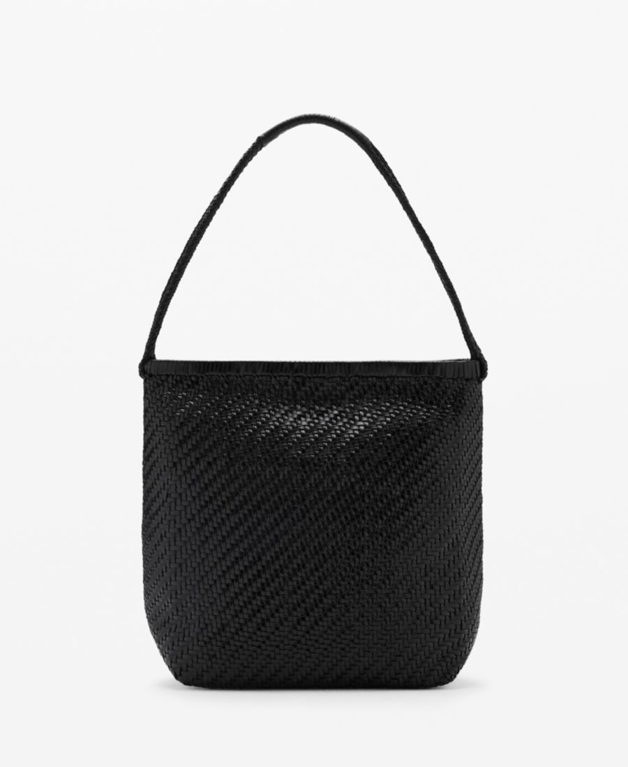 Женская плетеная кожаная сумка через плечо MANGO, Black
Женская плетеная кожаная сумка через плечо MANGO, Black