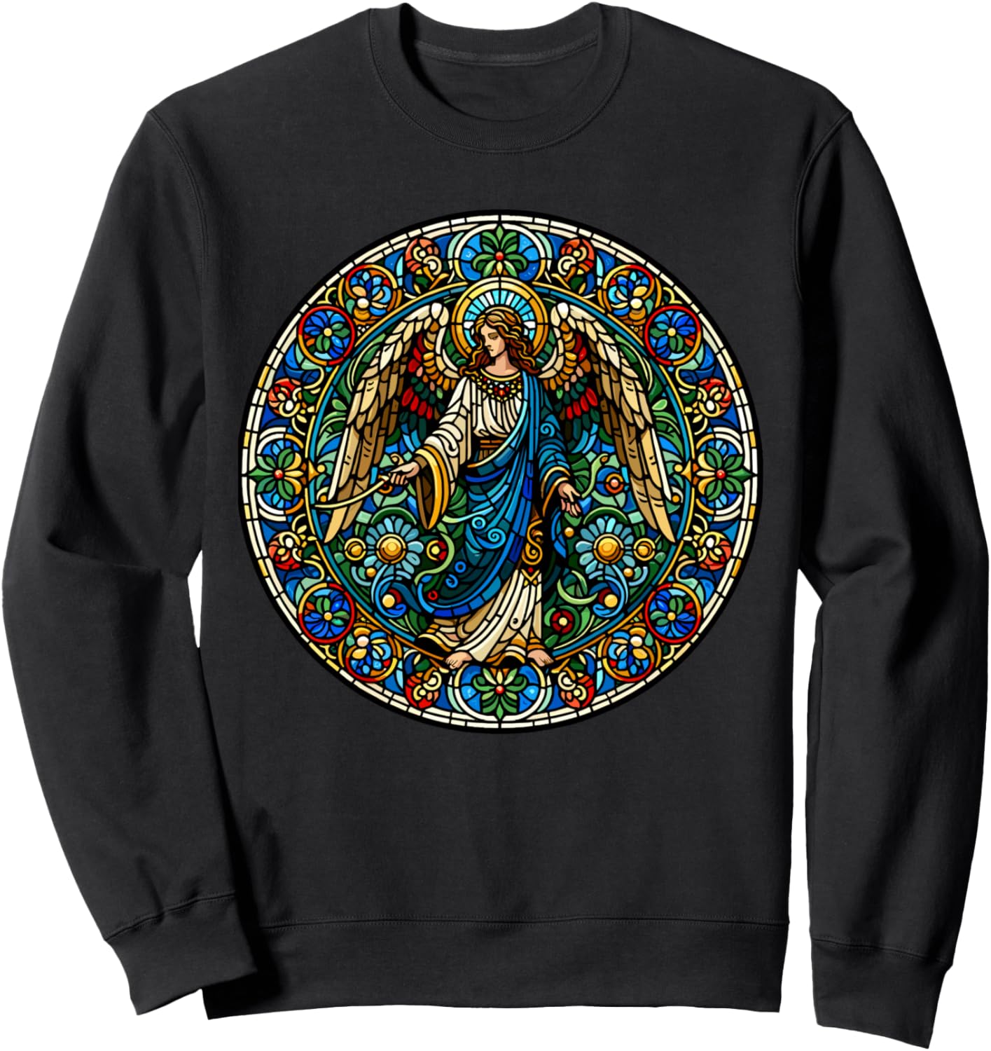 Толстовка с изображением витража и Святого Архангела Рафаила Christian Stained Glass Art By Georgi, черный
Толстовка с изображением витража и Святого Архангела Рафаила Christian Stained Glass Art By Georgi, черный