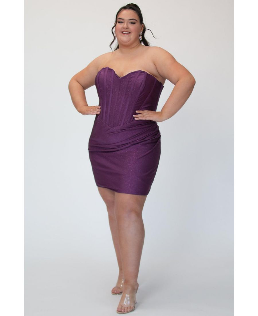 Женское фиолетовое мини-платье без бретелей с корсетом Sydney's Closet, Purple
Женское фиолетовое мини-платье без бретелей с корсетом Sydney's Closet, Purple