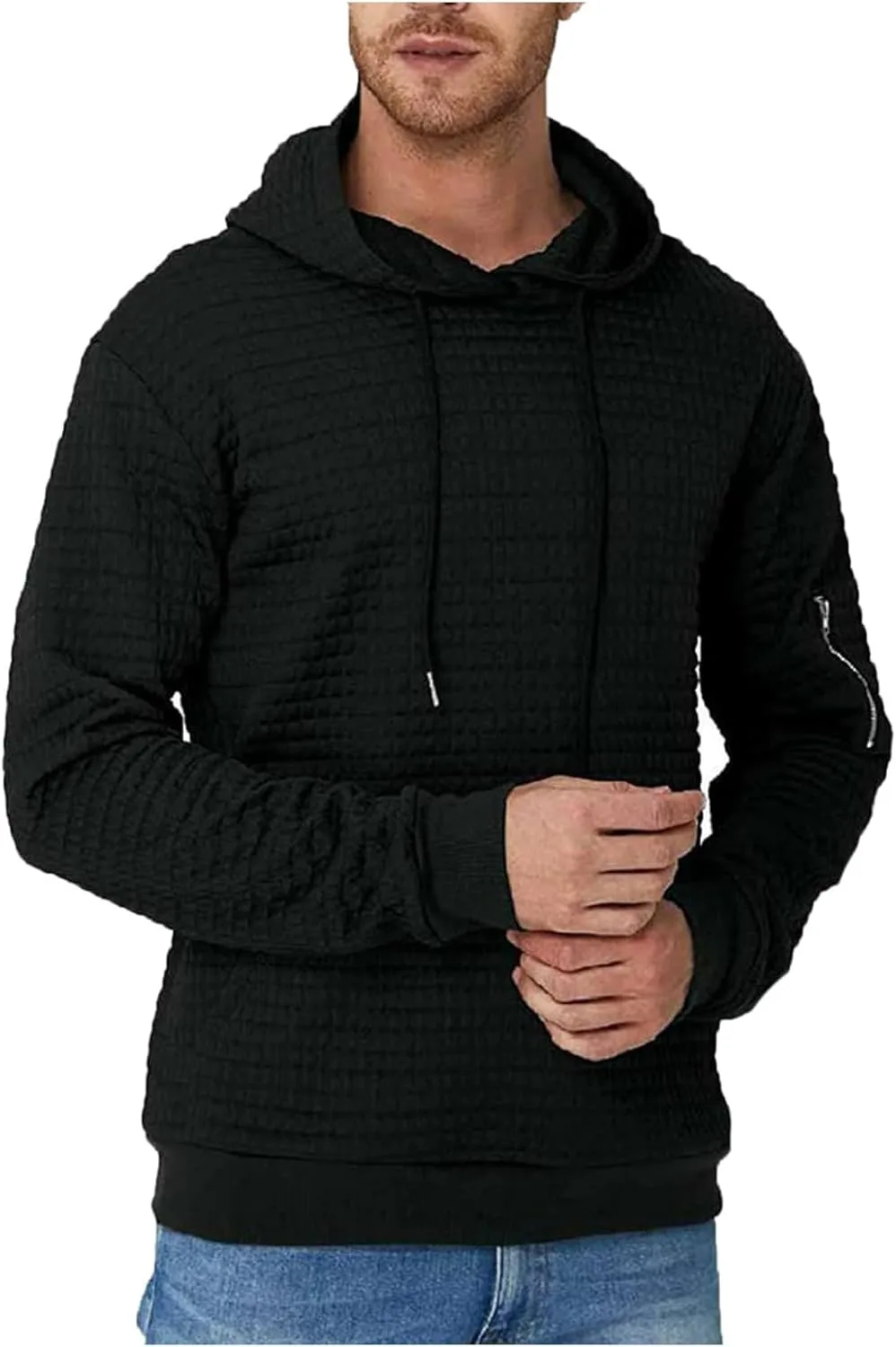 Мужская толстовка с капюшоном и карманами
Мужская толстовка с капюшоном и карманами