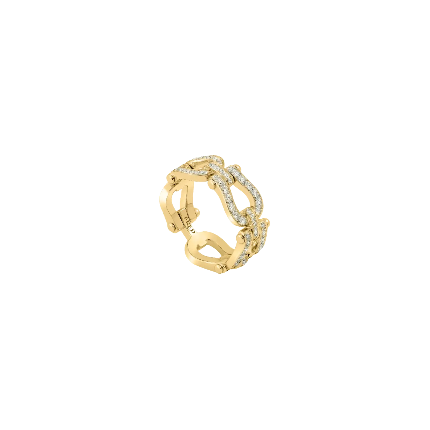 Кольцо Fred Force 10 multiple из желтого золота с бриллиантовым паве