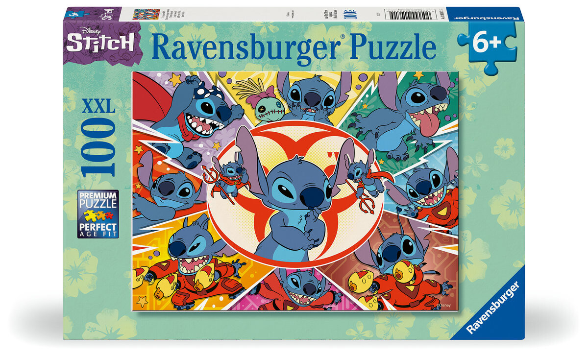 2D пазл для детей: Disney Stitch 100 деталей Ravensburger
2D пазл для детей: Disney Stitch 100 деталей Ravensburger