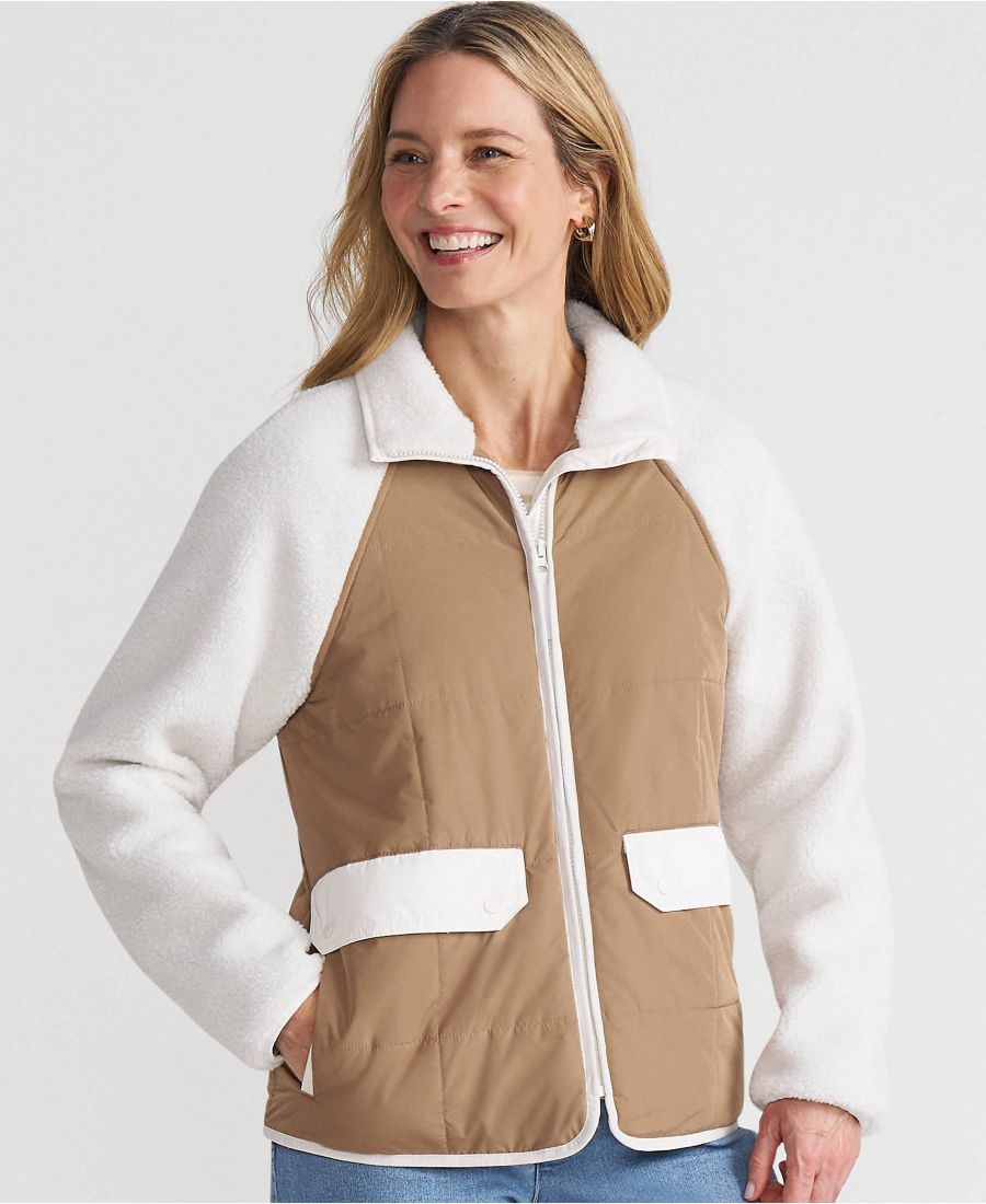 Женская флисовая куртка с комбинированным рисунком и высоким ворсом Lands' End, Ivory/honey beige
Женская флисовая куртка с комбинированным рисунком и высоким ворсом Lands' End, Ivory/honey beige