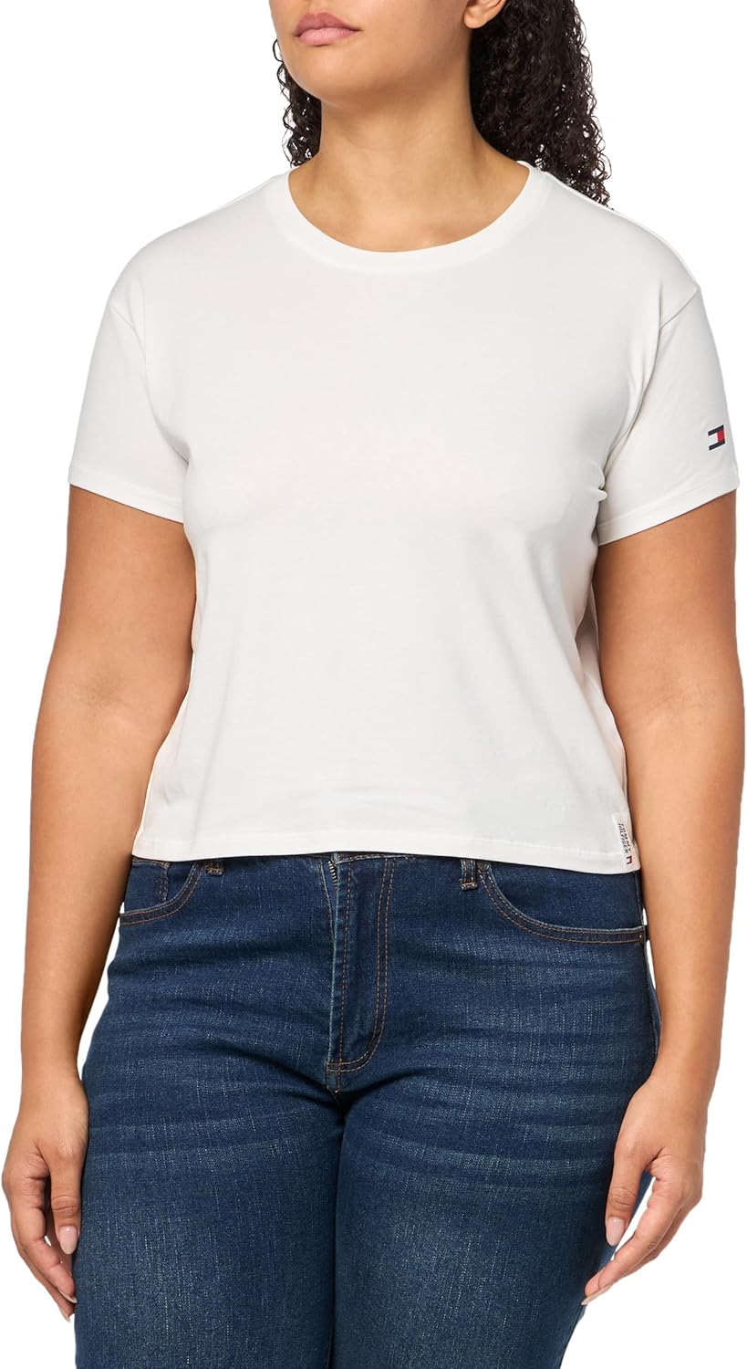 Женская футболка Tommy Hilfiger свободного кроя с коротким рукавом, Eggshell
Женская футболка Tommy Hilfiger свободного кроя с коротким рукавом, Eggshell