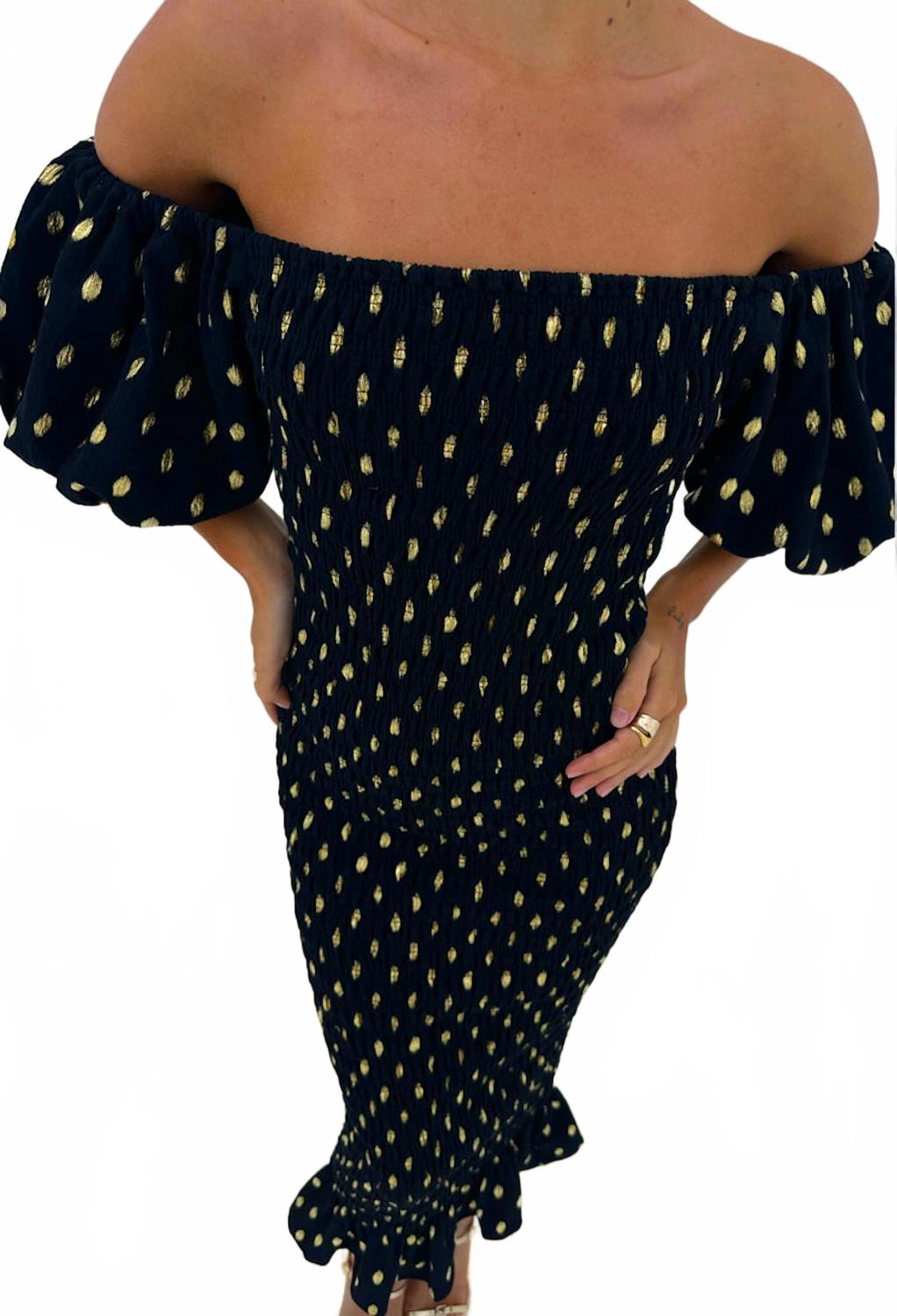 Платье миди Jojo с открытыми плечами черного цвета Never Fully Dressed, черный
Платье миди Jojo с открытыми плечами черного цвета Never Fully Dressed, черный