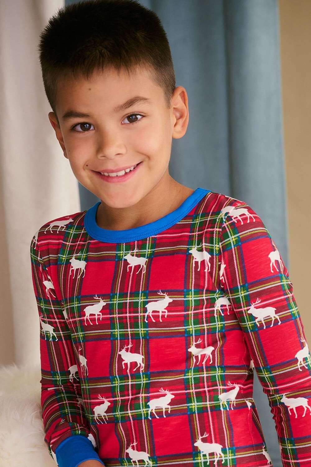 Рождественская пижама из эластичного хлопка в клетку лося Hatley, красный
Рождественская пижама из эластичного хлопка в клетку лося Hatley, красный