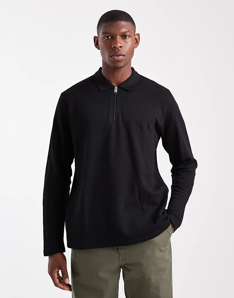 Текстурированное поло с длинными рукавами JJ Rebel черного цвета
Текстурированное поло с длинными рукавами JJ Rebel черного цвета