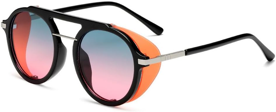 Солнцезащитные очки в стиле стимпанк для мужчин и женщин, модные круглые солнцезащитные очки-щитки для женщин, винтажные панк-очки с защитой от УФ-излучения UV400 TKKTLLT, C5 Black-green Pink
Солнцезащитные очки в стиле стимпанк для мужчин и женщин, модные круглые солнцезащитные очки-щитки для женщин, винтажные панк-очки с защитой от УФ-излучения UV400 TKKTLLT, C5 Black-green Pink