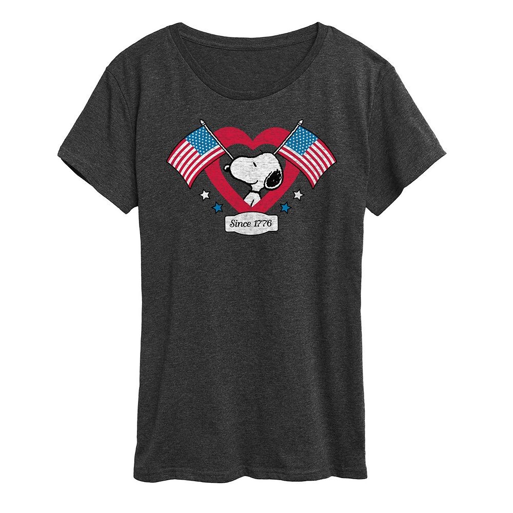 Женская футболка Peanuts Snoopy с рисунком сердца 1776 года Licensed Character, цвет Heather Charcoal
Женская футболка Peanuts Snoopy с рисунком сердца 1776 года Licensed Character, цвет Heather Charcoal
