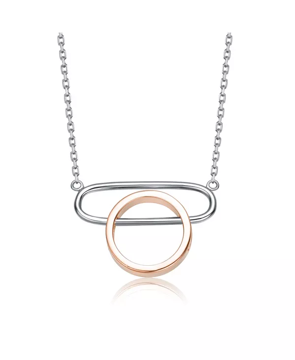 Элегантное ожерелье с подвеской-ореолом из стерлингового серебра с розовым золотом. Genevive, rose
Элегантное ожерелье с подвеской-ореолом из стерлингового серебра с розовым золотом. Genevive, rose