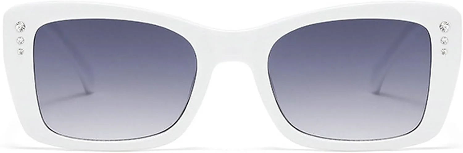 Модные солнцезащитные очки для женщин с кристаллами, квадратной формы «кошачий глаз», градиентные линзы, бриллиантовая отделка, защита от ультрафиолета mincl, White
Модные солнцезащитные очки для женщин с кристаллами, квадратной формы «кошачий глаз», градиентные линзы, бриллиантовая отделка, защита от ультрафиолета mincl, White