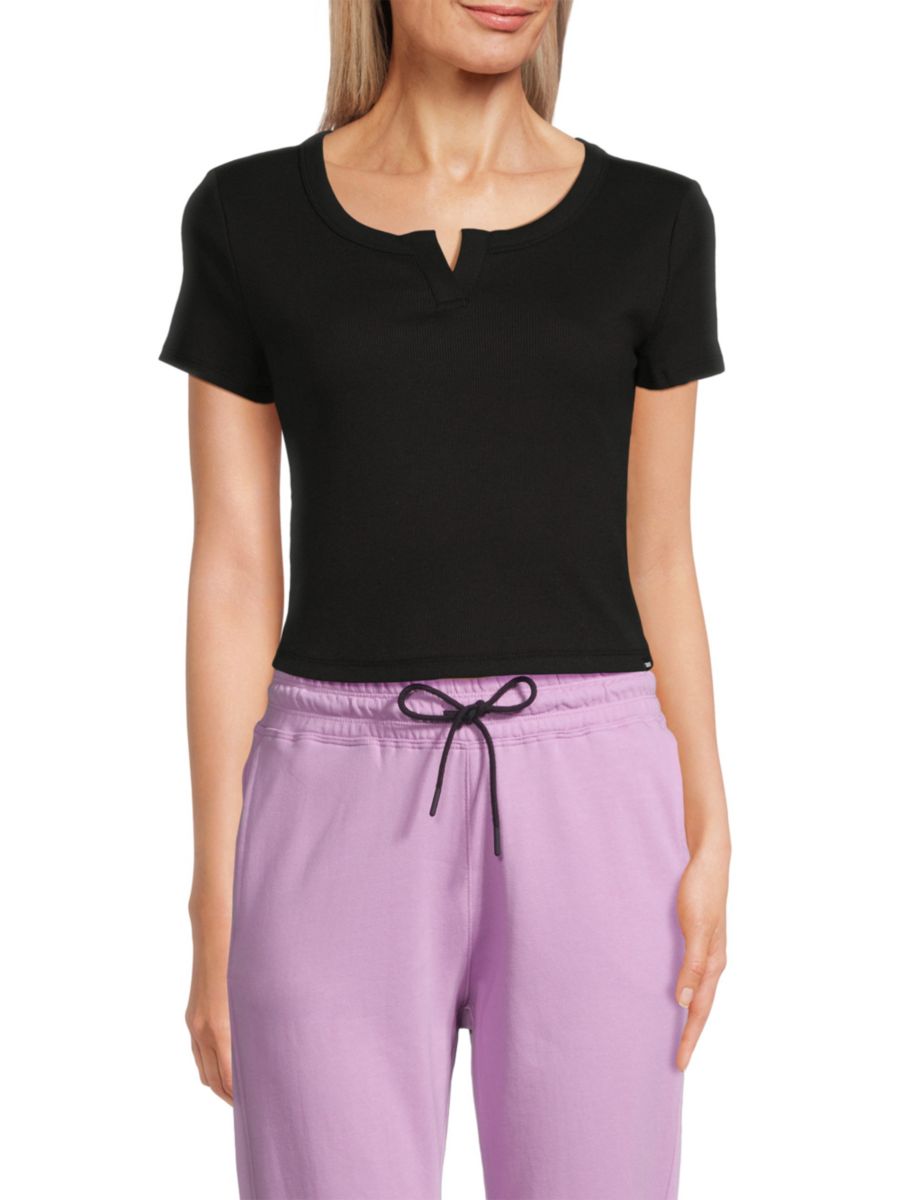 Топ с разрезом на горловине DKNY, черный
Топ с разрезом на горловине DKNY, черный