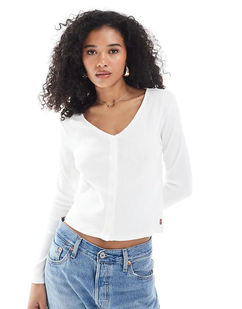 Лонгслив Levi's Muse с длинным рукавом и пуговицами спереди, белая
Лонгслив Levi's Muse с длинным рукавом и пуговицами спереди, белая