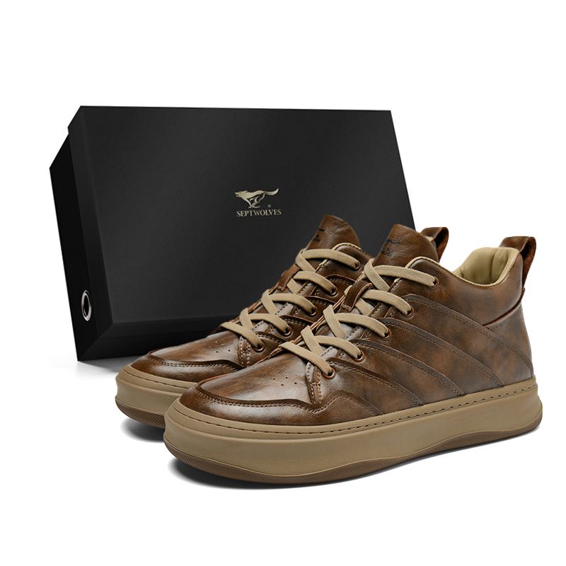 SEPTWOLVES Мужские скейтерские кроссовки мид с коричневым верхом стандартный кожаный размер, цвет Brown (Standard Leather Shoe Size) 
SEPTWOLVES Мужские скейтерские кроссовки мид с коричневым верхом стандартный кожаный размер, цвет Brown (Standard Leather Shoe Size)