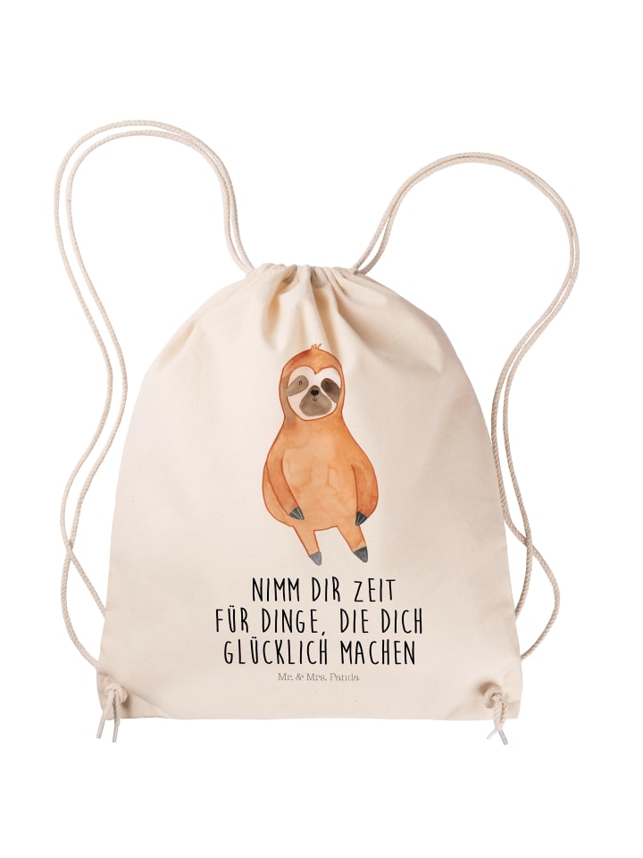 Mr. & Mrs. Panda Сумка из ткани с изображением ленивца и надписью кремового цвета
Mr. & Mrs. Panda Сумка из ткани с изображением ленивца и надписью кремового цвета