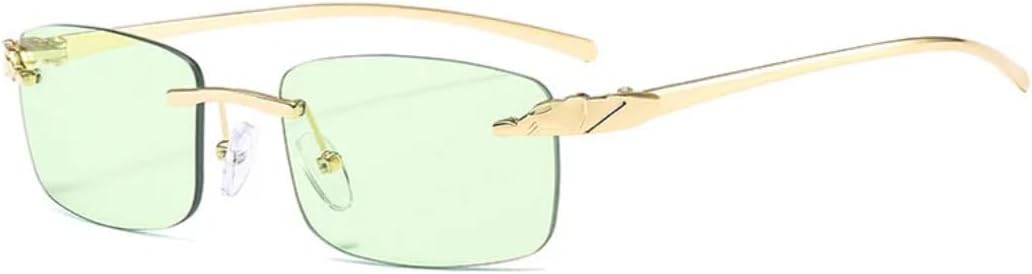 Винтажные солнцезащитные очки без оправы с рисунком гепарда для женщин, конфетные цвета, прозрачные линзы, дизайнерские солнцезащитные очки для мужчин SZVVBKK, Golden Green
Винтажные солнцезащитные очки без оправы с рисунком гепарда для женщин, конфетные цвета, прозрачные линзы, дизайнерские солнцезащитные очки для мужчин SZVVBKK, Golden Green