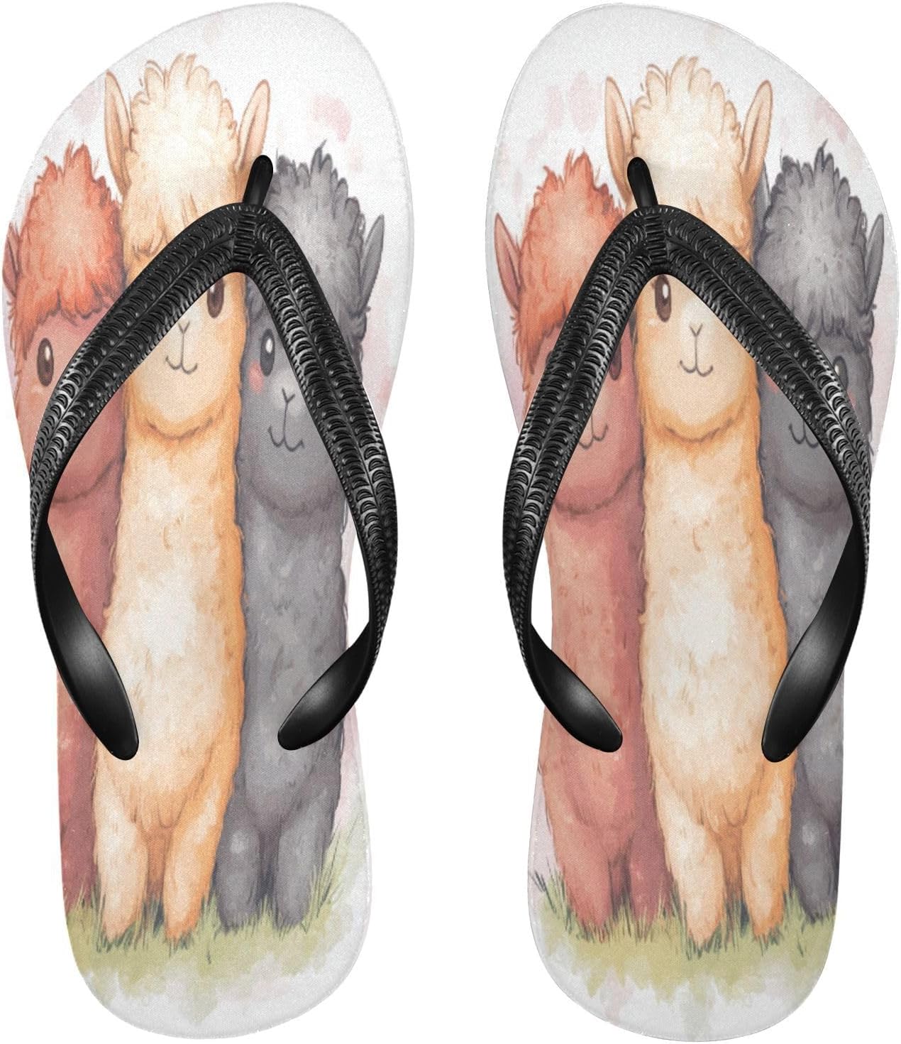 Шлепанцы с мультяшными альпаками, пляжные сандалии-вьетнамки, резинескользящие летние тапочки для мужчин и женщин для прогулок Sinestour, Cartoon Alpacas
Шлепанцы с мультяшными альпаками, пляжные сандалии-вьетнамки, резинескользящие летние тапочки для мужчин и женщин для прогулок Sinestour, Cartoon Alpacas