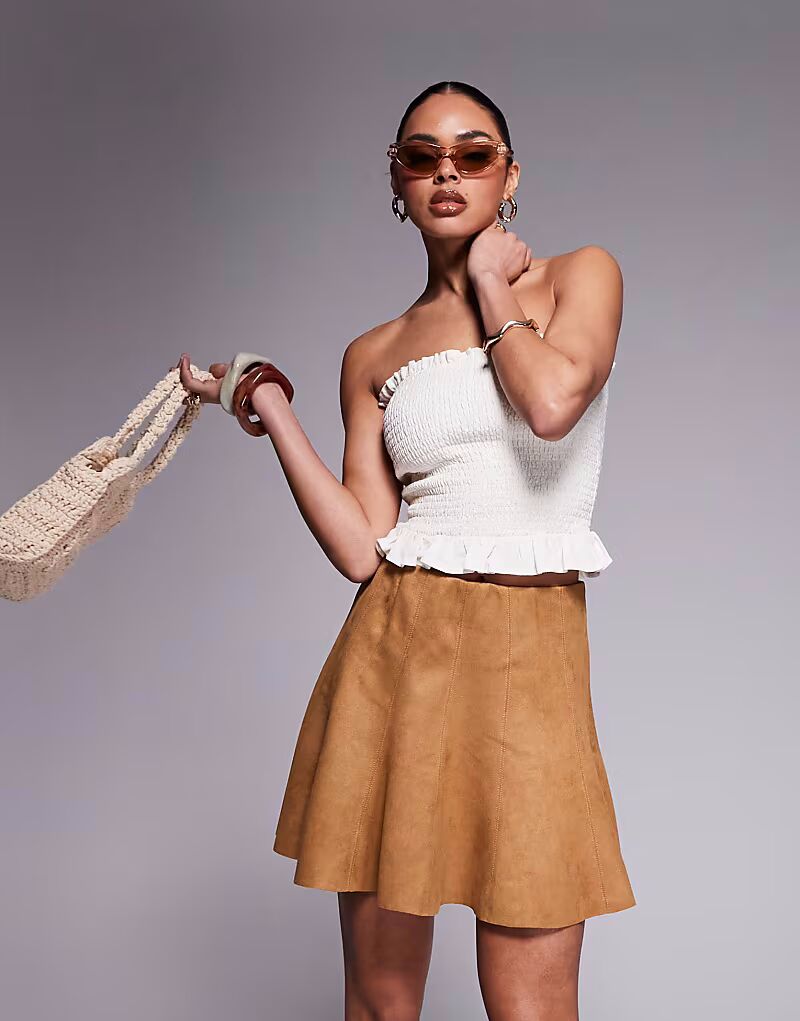 Мини-юбка River Island из искусственной замши коричневого цвета
Мини-юбка River Island из искусственной замши коричневого цвета