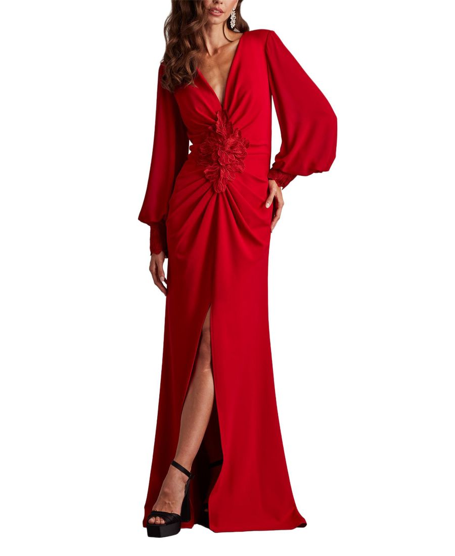 Женское платье Sahana с рукавами-епископскими и глубоким вырезом Tadashi Shoji, Red
Женское платье Sahana с рукавами-епископскими и глубоким вырезом Tadashi Shoji, Red