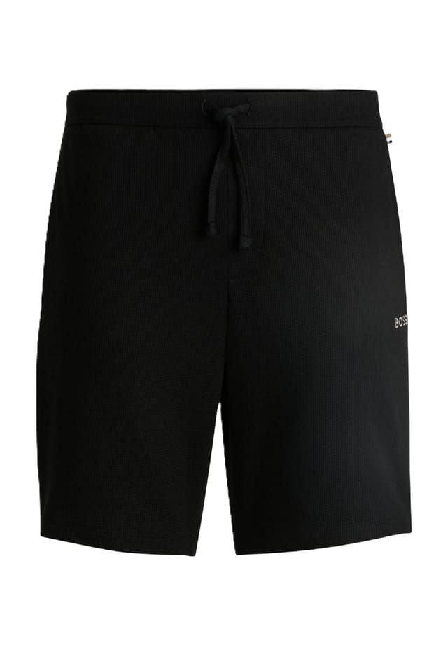 Пижамные штаны из вафельной ткани NW с коротким шнурком Boss, черный
Пижамные штаны из вафельной ткани NW с коротким шнурком Boss, черный