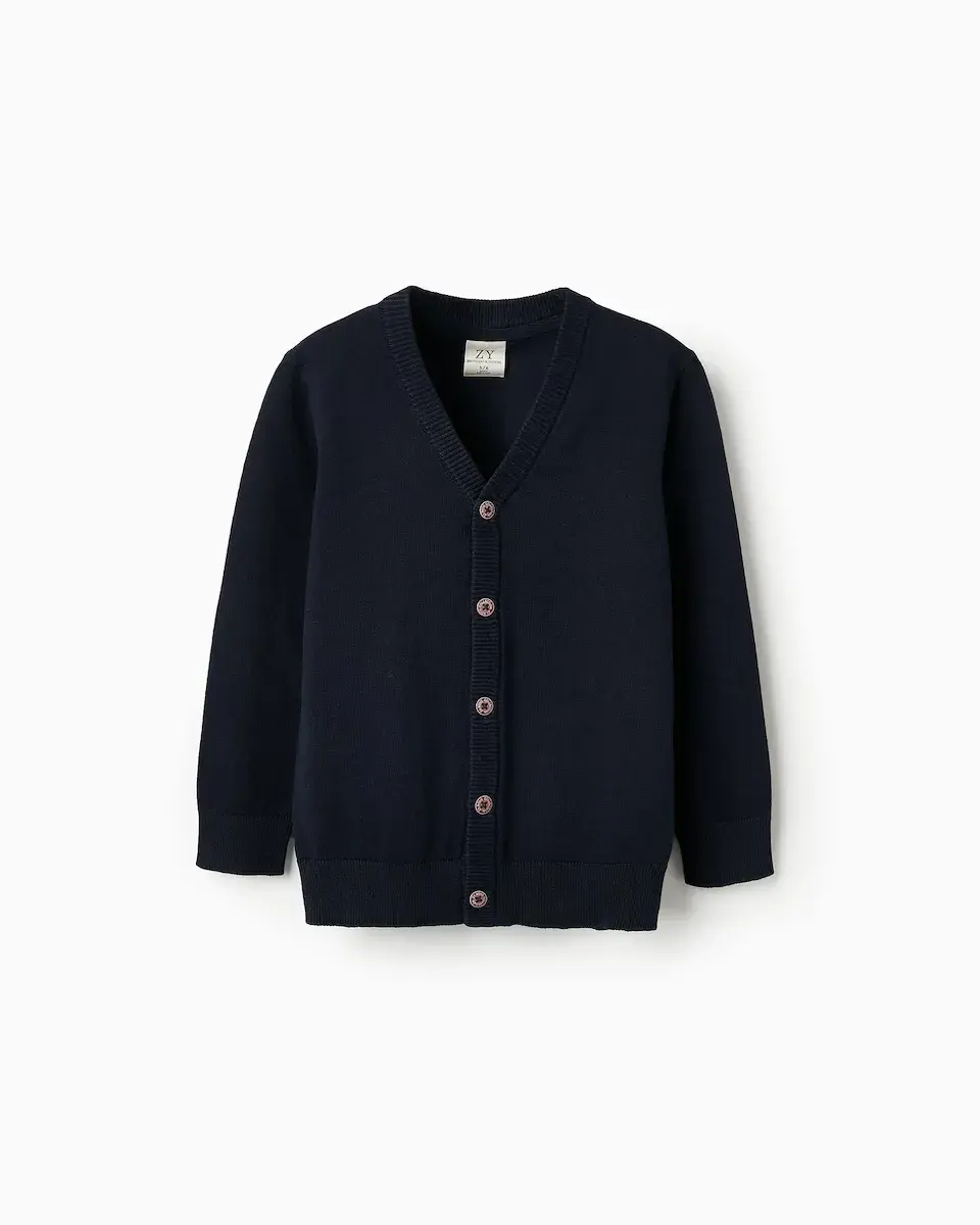 Вязаная куртка для мальчика с заплатками на локтях и застежкой на пуговицы Zippy, тёмно-синий
Вязаная куртка для мальчика с заплатками на локтях и застежкой на пуговицы Zippy, тёмно-синий