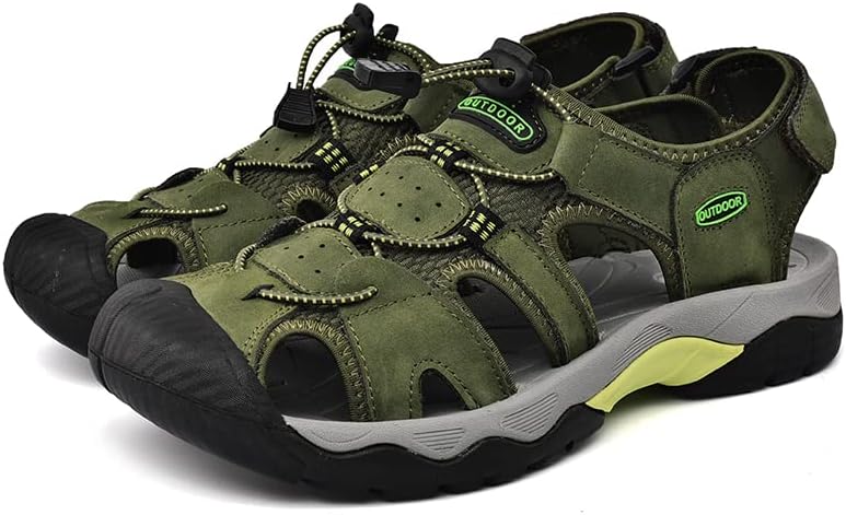 Мужские сандалии AQIXIDX для походов и вождения, повседневная мода, спортивные пляжные туфли, с закрытым носком, легкие, дышащие водные сандалии, летняя обувь для путешествий на открытом воздухе, зеленый
Мужские сандалии AQIXIDX для походов и вождения, повседневная мода, спортивные пляжные туфли, с закрытым носком, легкие, дышащие водные сандалии, летняя обувь для путешествий на открытом воздухе, зеленый