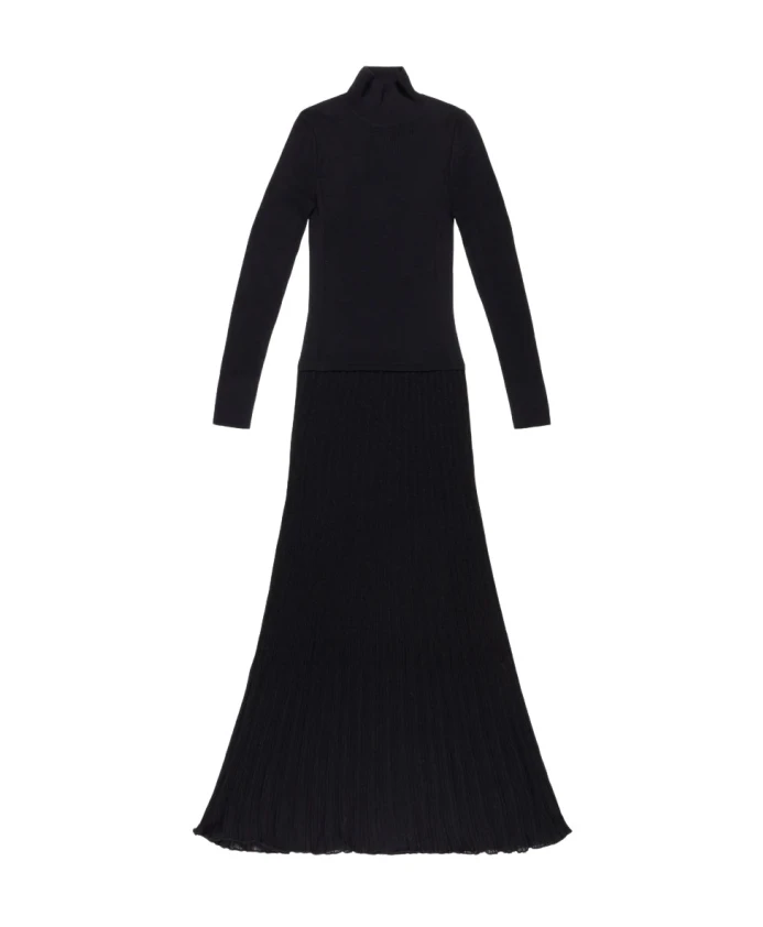 Длинное плиссированное платье из шерстяной смеси. Nenette, черный
Длинное плиссированное платье из шерстяной смеси. Nenette, черный