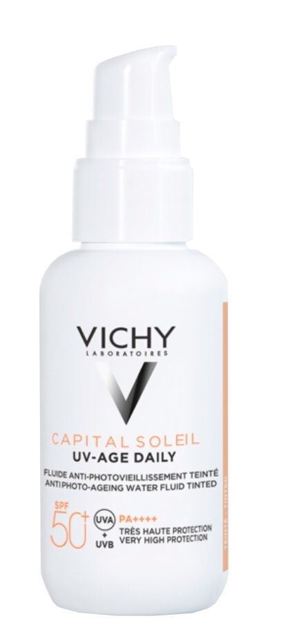 Vichy Capital Soleil UV-Age Daily SPF50+ красящий крем с фильтром для лица, 40 ml
Vichy Capital Soleil UV-Age Daily SPF50+ красящий крем с фильтром для лица, 40 ml