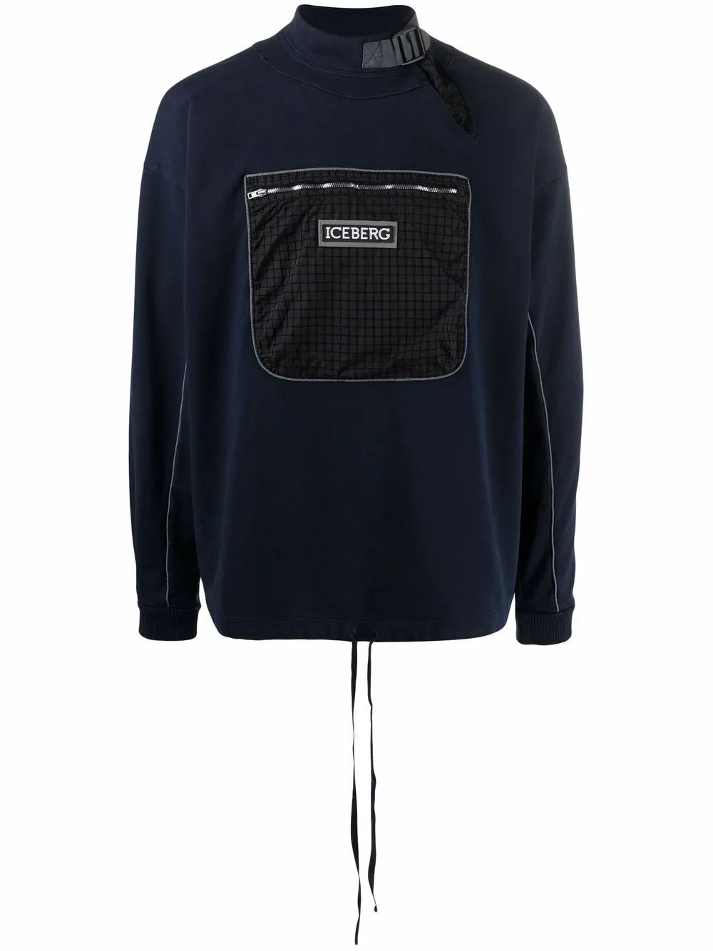 Толстовка с воротником-стойкой и карманом Iceberg, синий
Толстовка с воротником-стойкой и карманом Iceberg, синий
