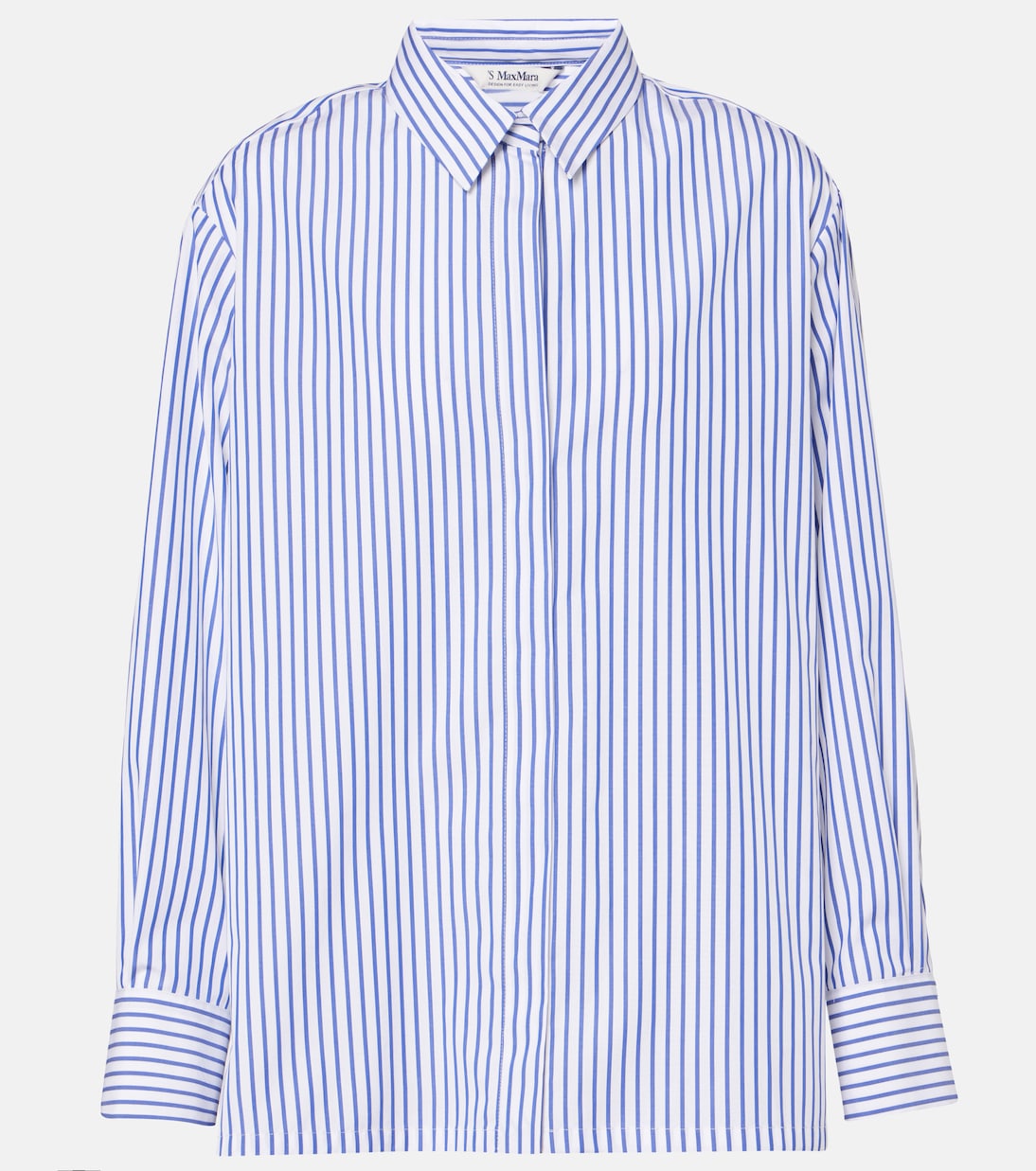 Полосатая хлопковая рубашка Tata S Max Mara, Riga Blue
Полосатая хлопковая рубашка Tata S Max Mara, Riga Blue