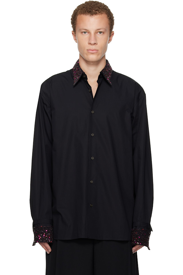 Рубашка с отделкой из пайеток Dries Van Noten, черный
Рубашка с отделкой из пайеток Dries Van Noten, черный