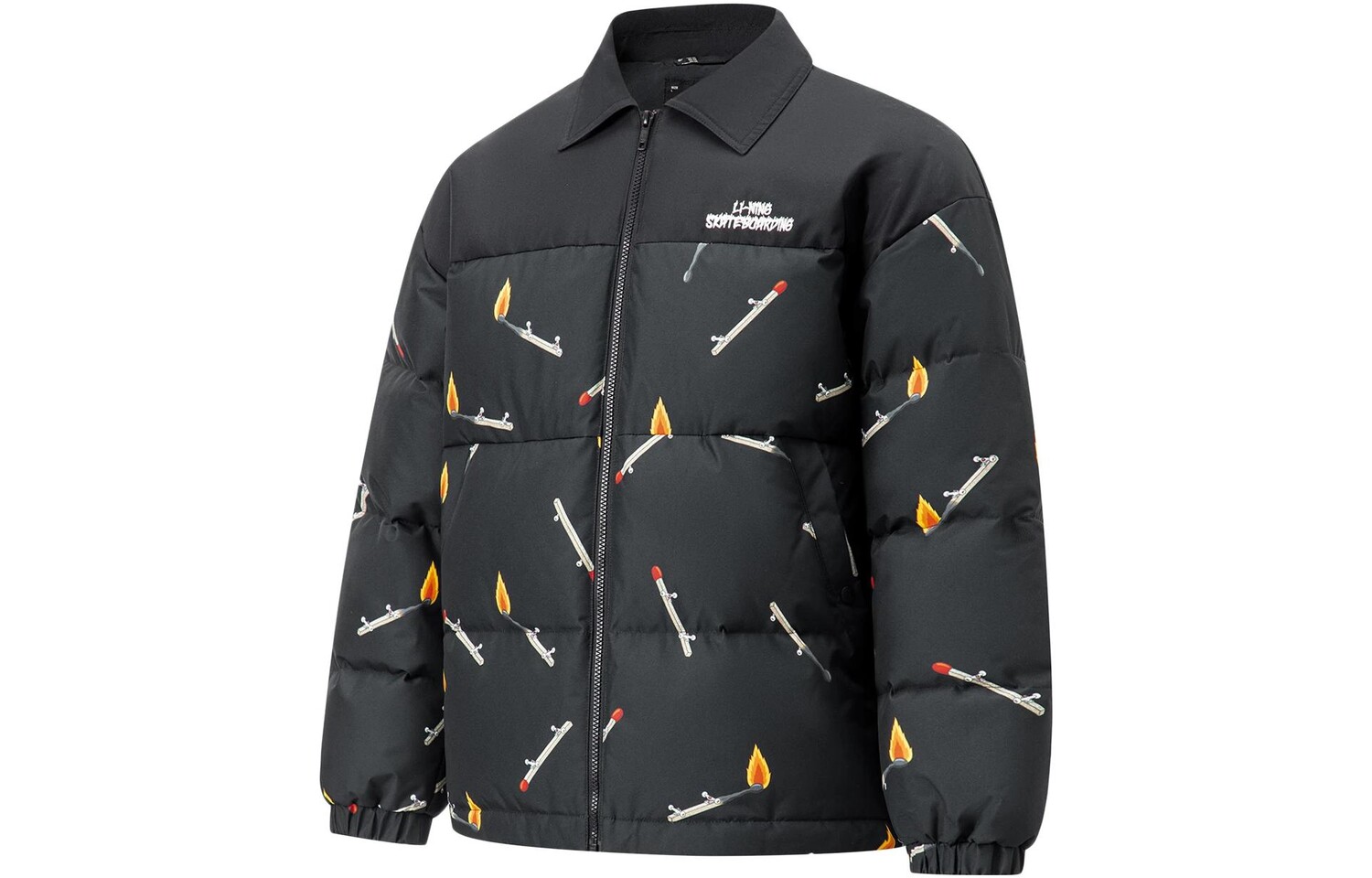 Пуховик мужской черный с принтом Lining, черный
Пуховик мужской черный с принтом Lining, черный