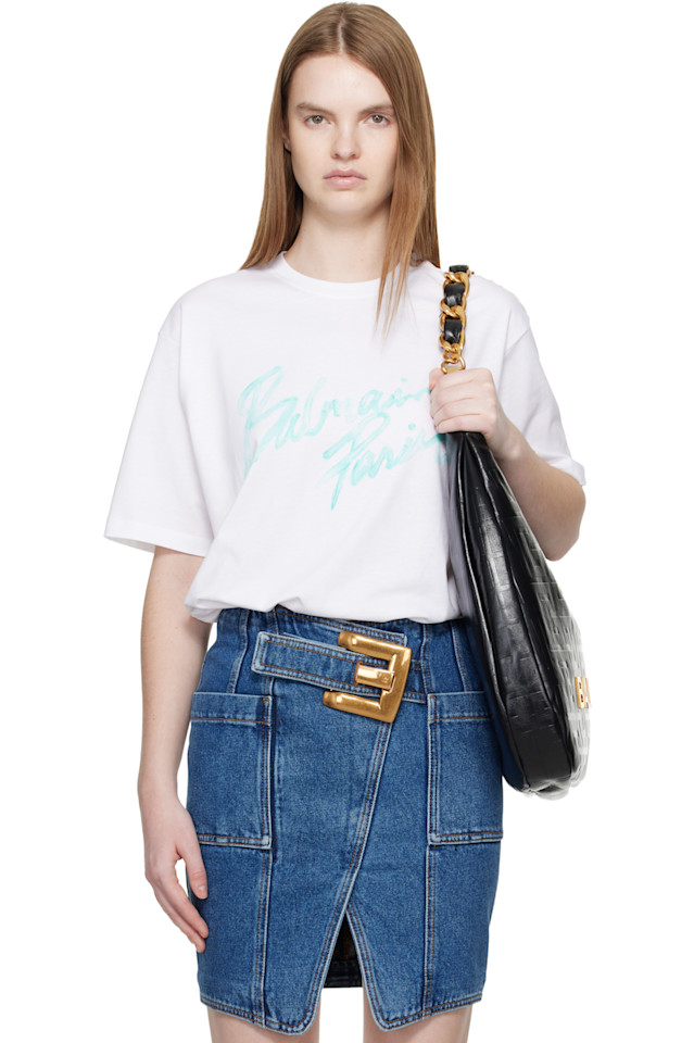 Футболка свободного кроя с принтом "Balmain Paris" в виде кисти, белый
Футболка свободного кроя с принтом "Balmain Paris" в виде кисти, белый