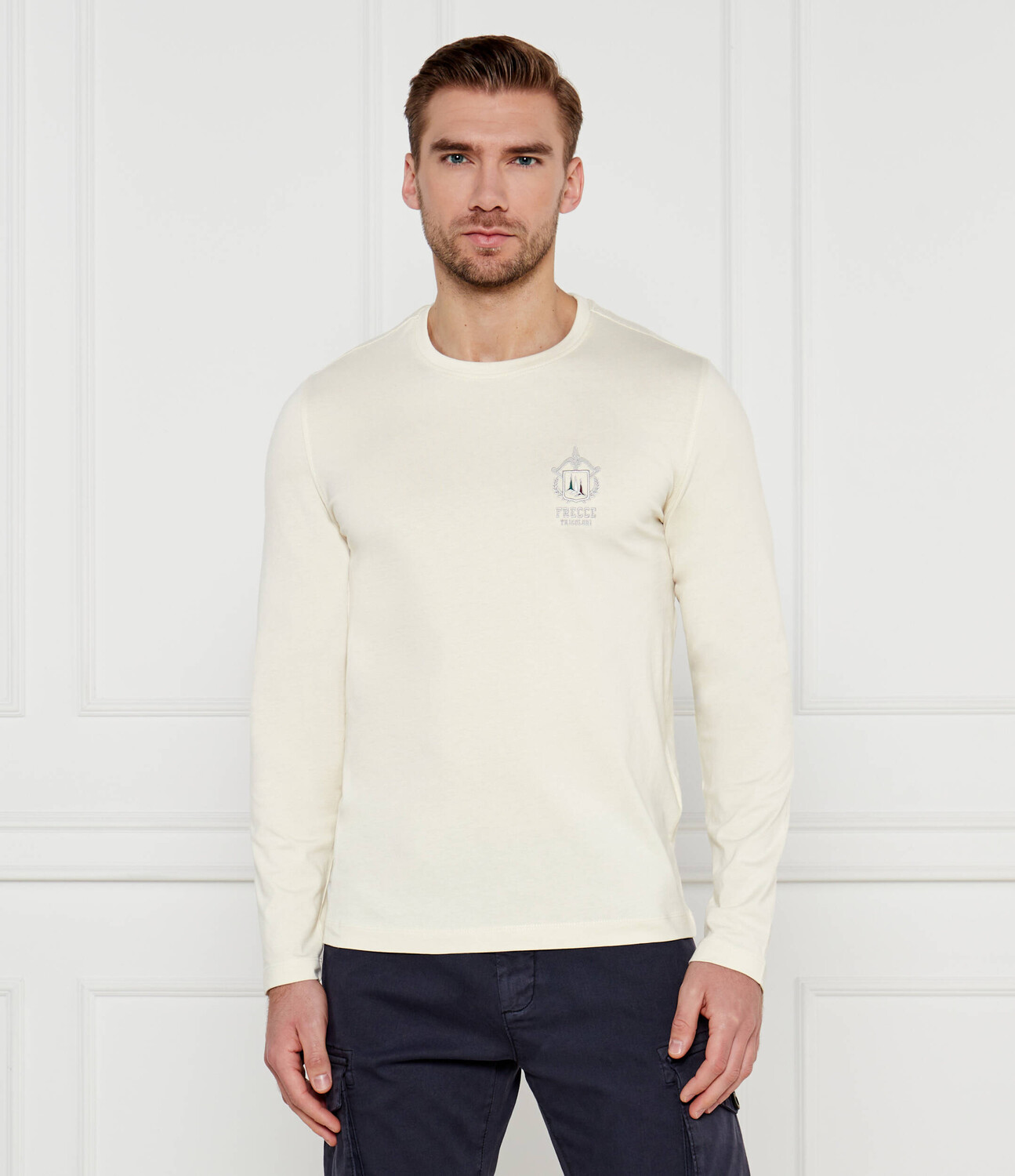 Лонгслив Aeronautica Militare Regular Fit, кремовый 
Лонгслив Aeronautica Militare Regular Fit, кремовый