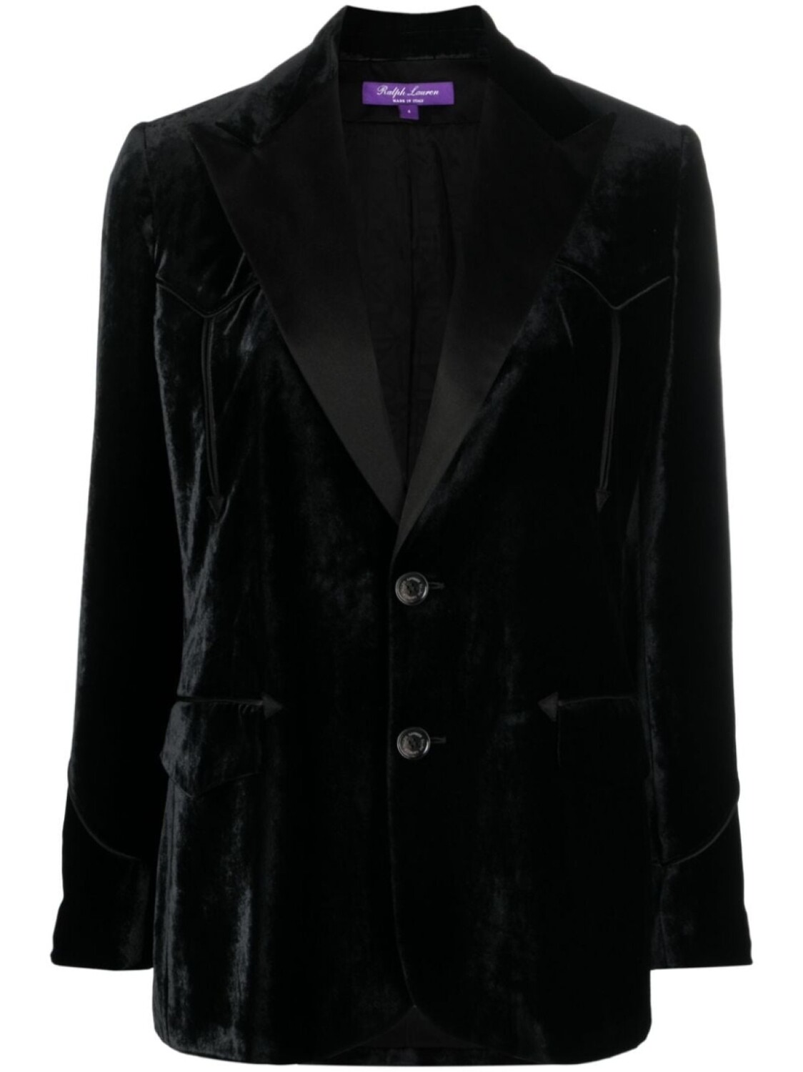 Ralph Lauren Collection однобортный блейзер с атласной отделкой, черный
Ralph Lauren Collection однобортный блейзер с атласной отделкой, черный