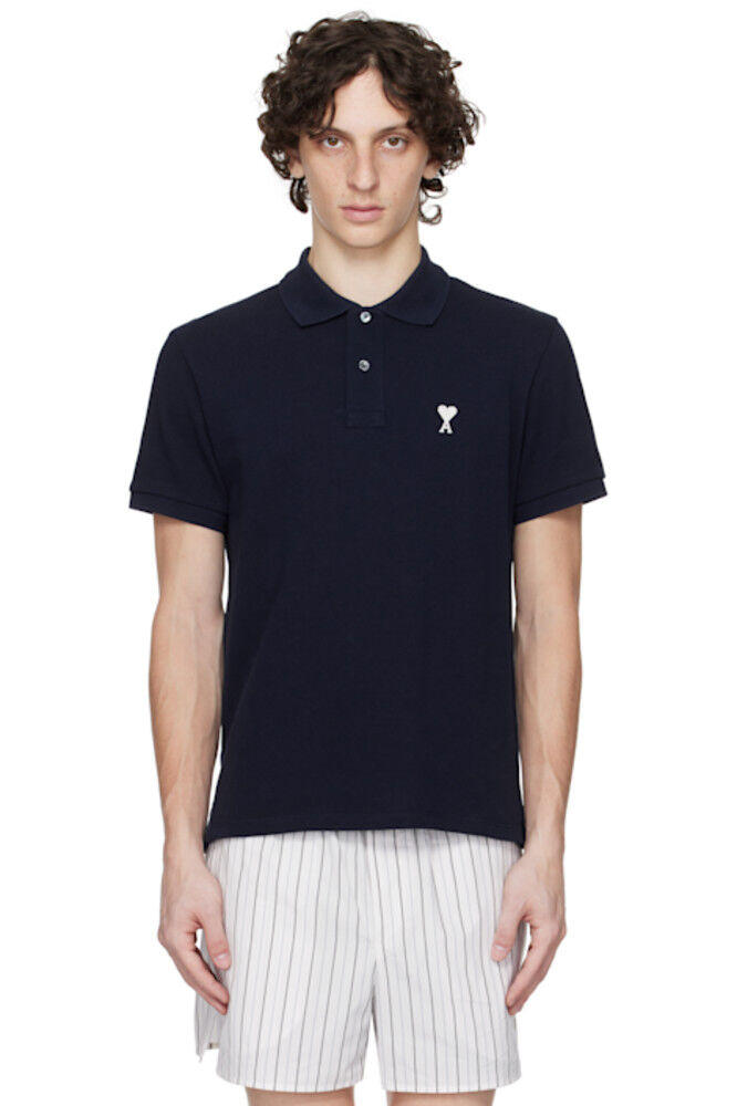 Поло Ami de Coeur из темно-синего хлопка AMI Paris
Поло Ami de Coeur из темно-синего хлопка AMI Paris