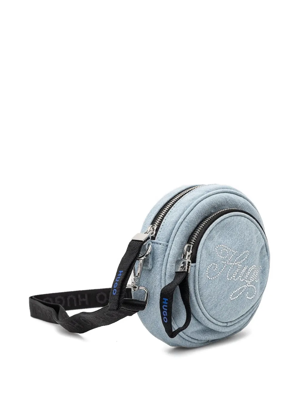 Круглая мини-сумка с декором HUGO, синий 
Круглая мини-сумка с декором HUGO, синий