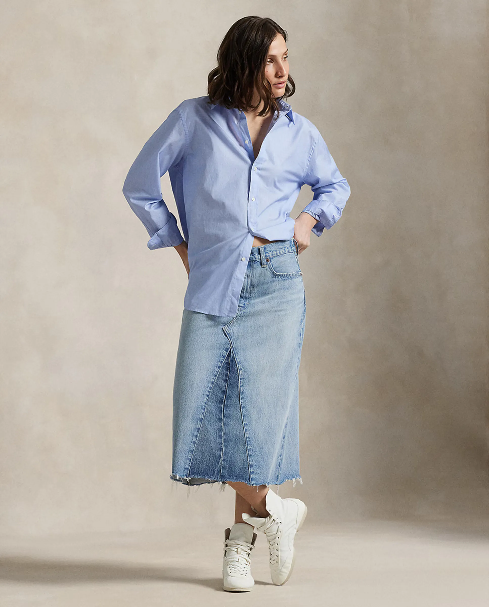 Прямая джинсовая миди-юбка Polo Ralph Lauren, синий
Прямая джинсовая миди-юбка Polo Ralph Lauren, синий