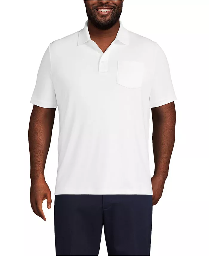 Большие и высокие размеры: Короткий рукав, хлопковая поло Supima с карманом Lands' End, белый
Большие и высокие размеры: Короткий рукав, хлопковая поло Supima с карманом Lands' End, белый