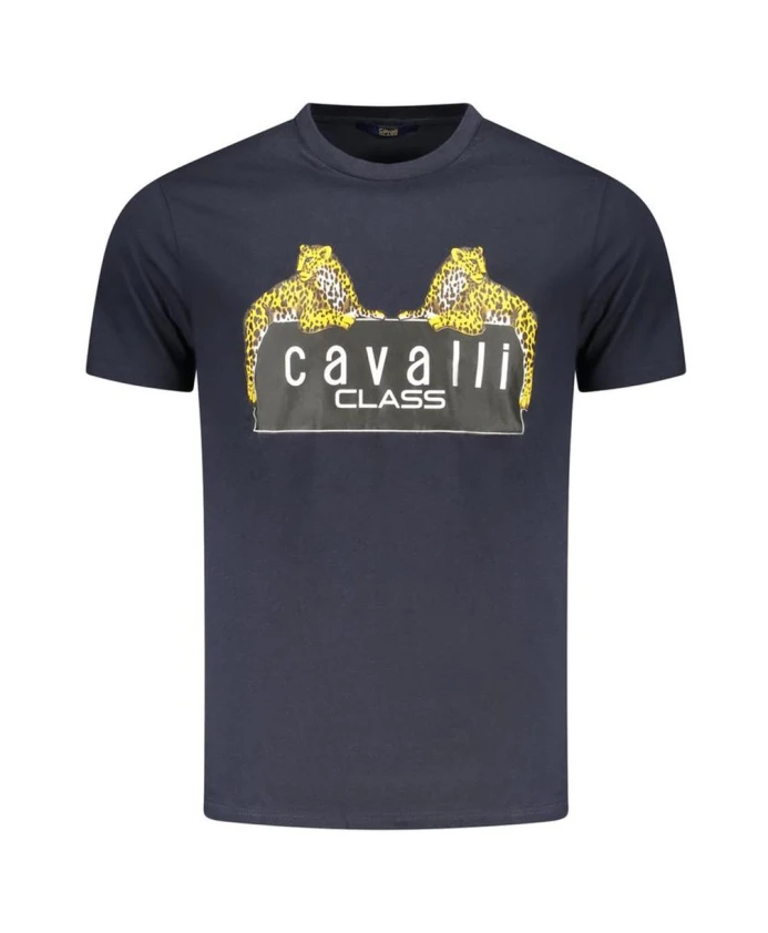 Синяя футболка с леопардовым принтом Cavalli Class, синий
Синяя футболка с леопардовым принтом Cavalli Class, синий
