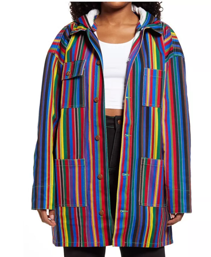 Мужская полосатая куртка Barn с капюшоном Cross Colours, мультиколор 
Мужская полосатая куртка Barn с капюшоном Cross Colours, мультиколор