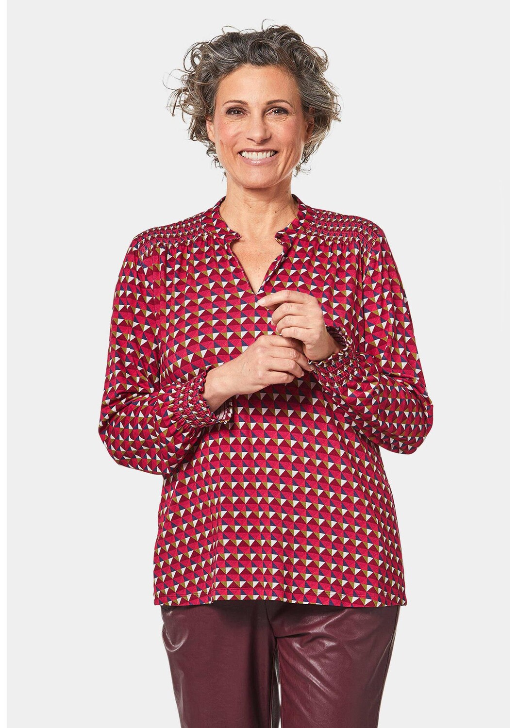 Блуза GOLDNER Jersey, цвет teerose/gemustert
Блуза GOLDNER Jersey, цвет teerose/gemustert